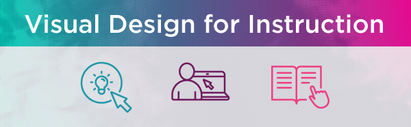 Visual Design for Instruction text with learning icons