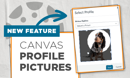 New Feature: Canvas Profile Pictures--Screenshot of "Select Profile Picture Options" screen in Canvas