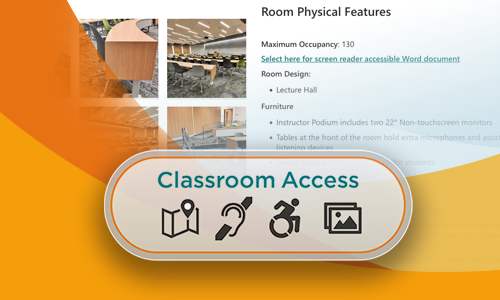 Classroom Access, Screen shot of a classroom accessibility page.
