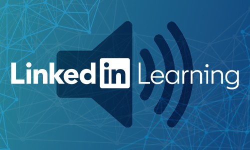 LinkedIn Learning, LinkedIn Learning logo and audio speaker icon