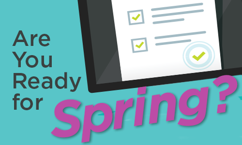 Are You Ready for Spring? Image depicts a checklist on a computer screen