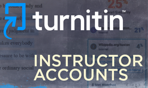 Turnitin logo and Instructor Accounts