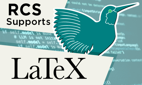 RCS Supports LaTeX and LaTeX logo