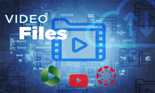 Video Files, includes logos from YouTube, Canvas, and Panopto