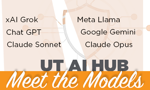 UT AI HUB--Meet the Models: XAI Grok, Chat GPT, Claude Sonnet, Meta Llama, Google