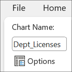 Screen shot of Chart Name: and text entry field