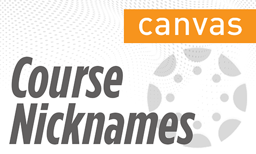 Canvas Course Nicknames