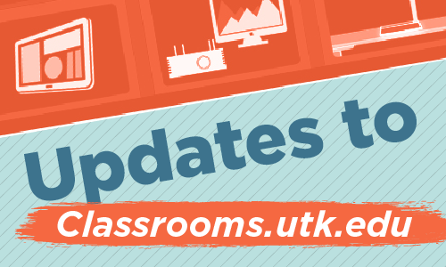 Updates to Classrooms.utk.edu, images of present screen, laptop